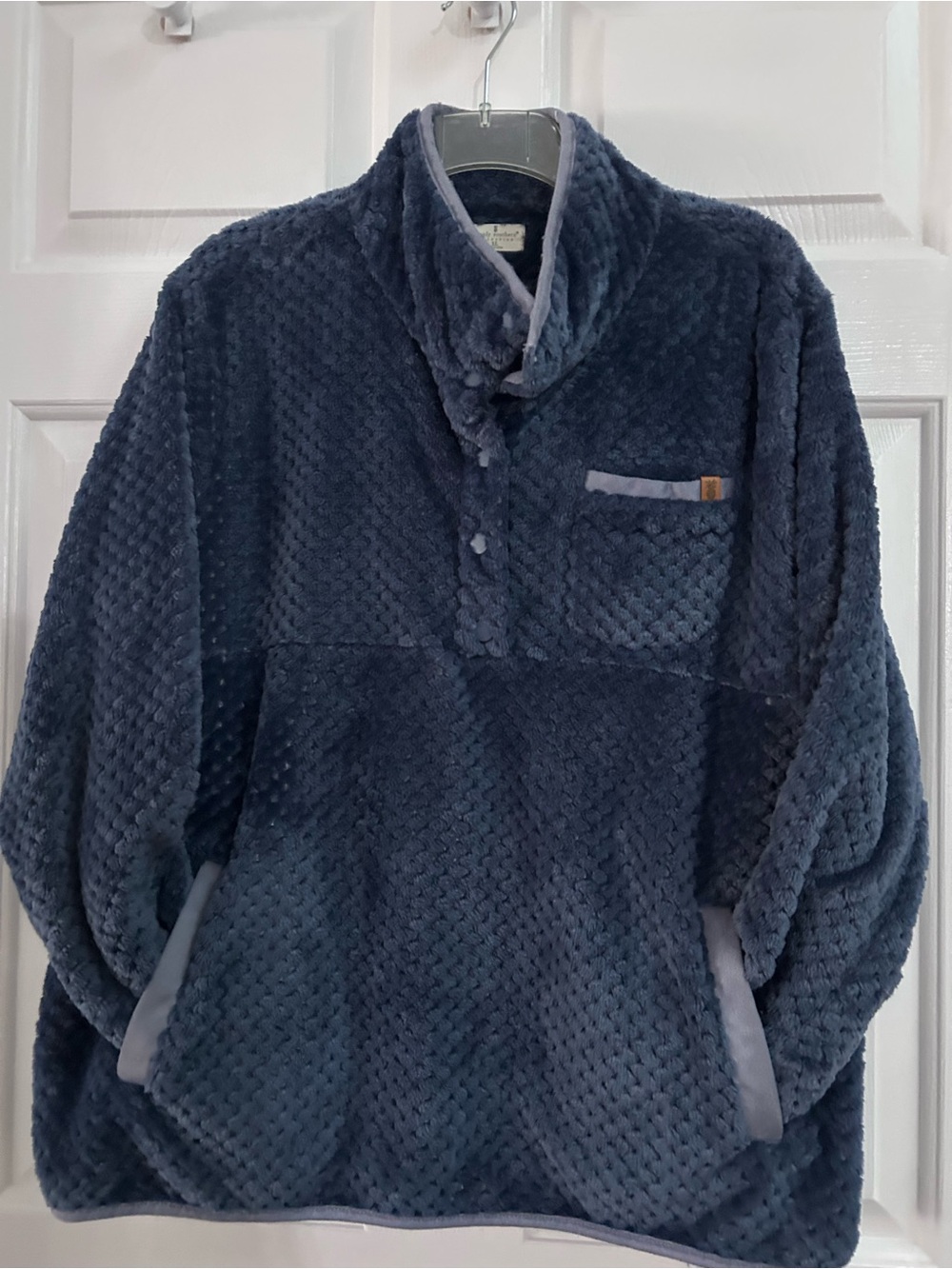 Simply Southern Navy Plush Half-Snap Pullover Jacket